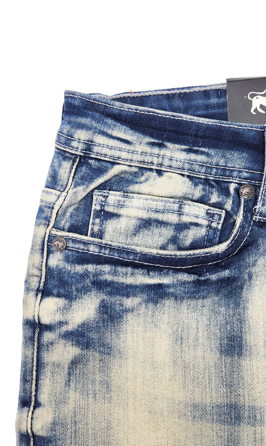 MEN'S ONE CULTURE 2-TONE SLIM FIT BLUE JEANS