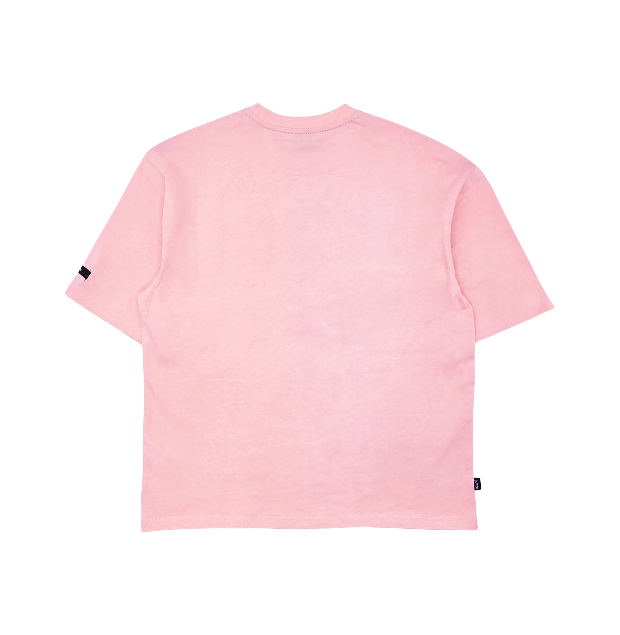 SWITCH MEN'S RHINESTONE BROKEN SKULL DROP SHOULDER GRAPHIC T-SHIRT (PINK)