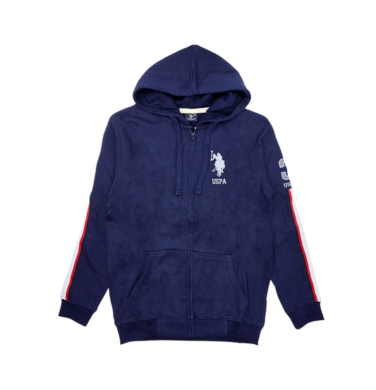 MEN'S U.S. POLO FLEECE PULLOVER HOODIE (NAVY BLUE)