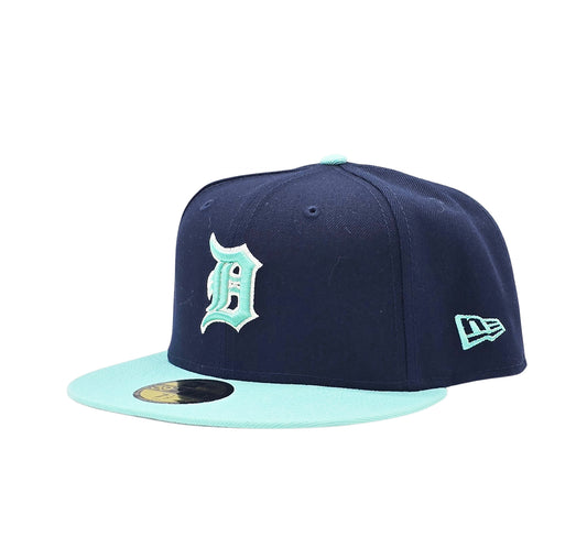 NEW ERA 59FIFTY MEN'S DETROIT TIGERS NAVY BLUE/TEAL FITTED HAT