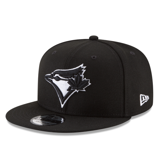 MEN'S NEW ERA MLB 9FIFTY TORONTO BLUE JAYS BLACK & WHITE SNAPBACK HAT