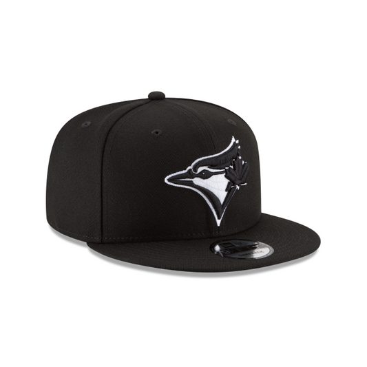 MEN'S NEW ERA MLB 9FIFTY TORONTO BLUE JAYS BLACK & WHITE SNAPBACK HAT