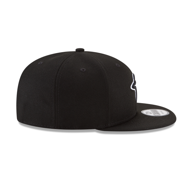 MEN'S NEW ERA MLB 9FIFTY TORONTO BLUE JAYS BLACK & WHITE SNAPBACK HAT