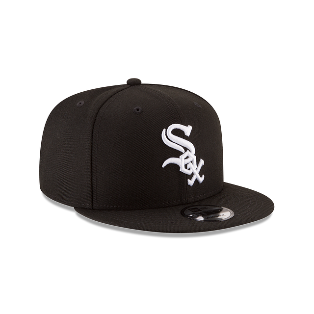 MEN'S NEW ERA MLB 9FIFTY CHICAGO WHITE SOX BLACK & WHITE OTC SNAPBACK HAT