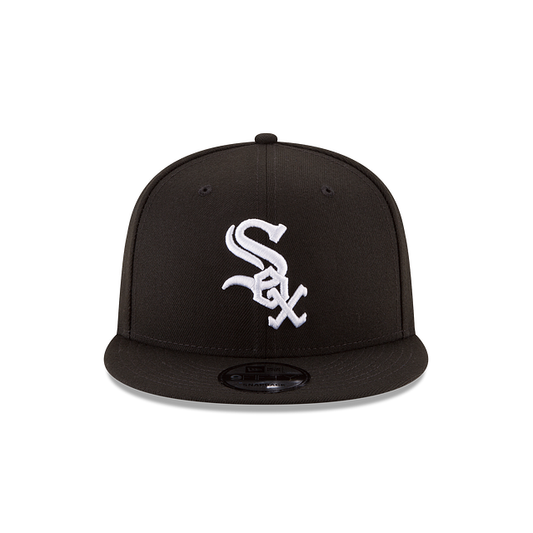 MEN'S NEW ERA MLB 9FIFTY CHICAGO WHITE SOX BLACK & WHITE OTC SNAPBACK HAT
