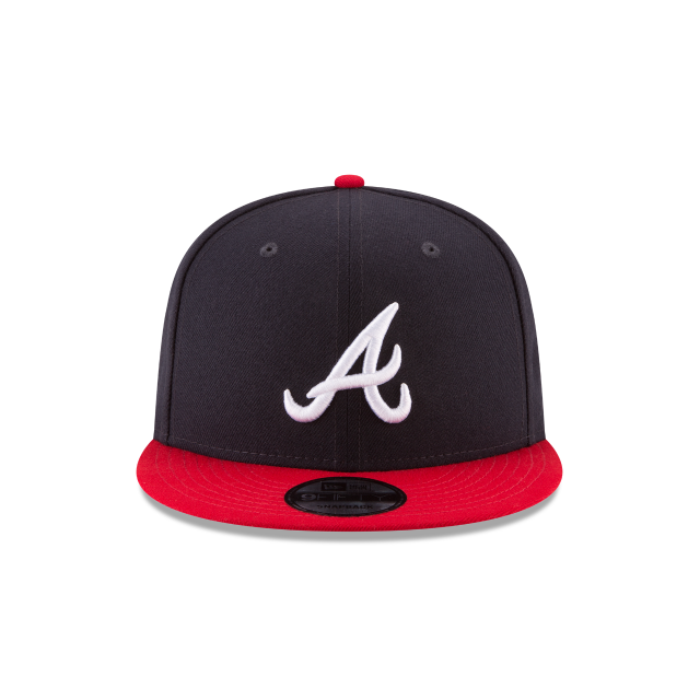 MEN'S NEW ERA MLB 9FIFTY ATLANTA BRAVES NAVY BLUE & RED SNAPBACK HAT
