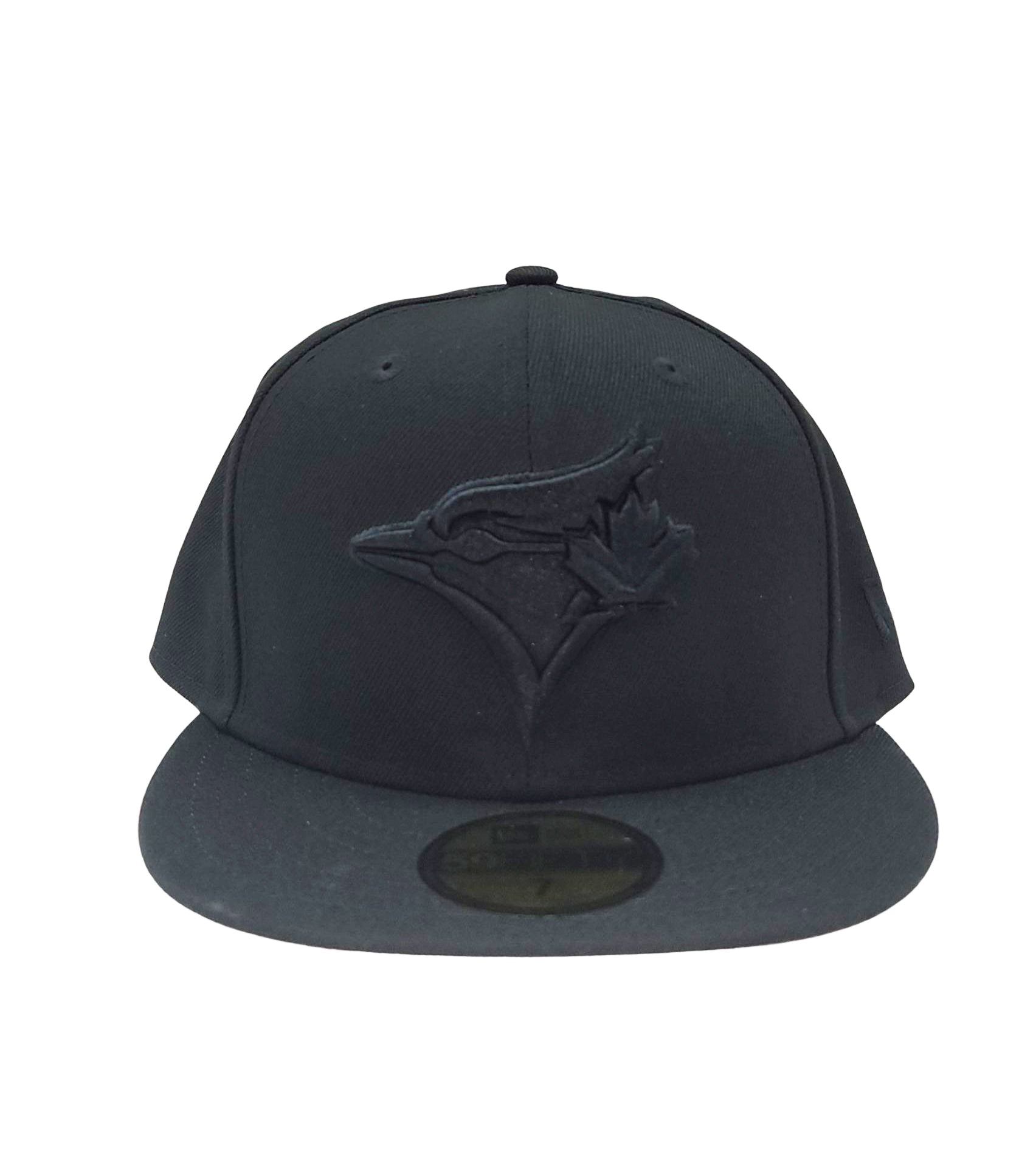 MEN'S TORONTO BLUE JAYS 5950 FITTED BLACK ON BLACK HAT