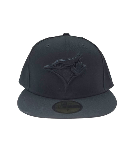 MEN'S TORONTO BLUE JAYS 5950 FITTED BLACK ON BLACK HAT