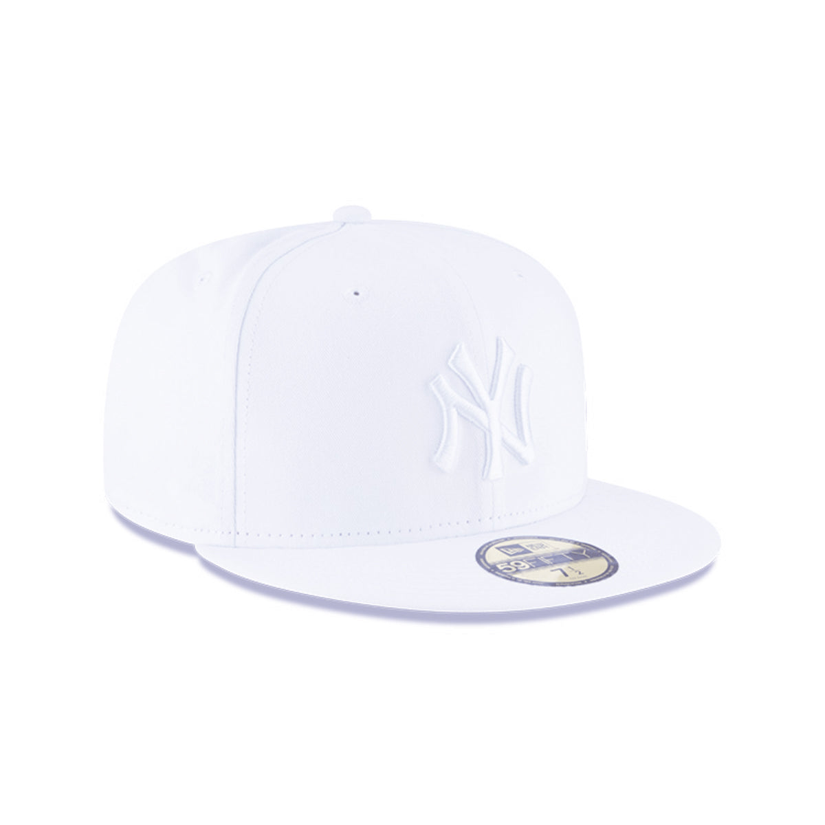 59FIFTY MEN'S MLB NEW YORK YANKEES ALL WHITE FITTED HAT