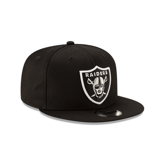 MEN'S NEW ERA NFL LAS VEGAS RAIDERS 9FIFTY BLACK & WHITE SNAPBACK HAT