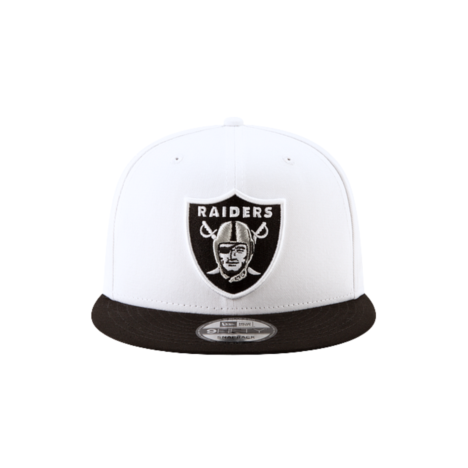 MEN'S NEW ERA NFL LAS VEGAS RAIDERS 9FIFTY WHITE & BLACK 2 TONE SNAPBACK HAT