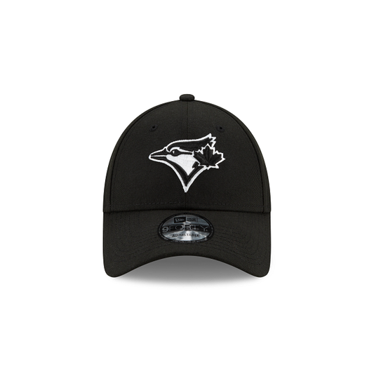 MEN'S NEW ERA MLB THE LEAGUE 9FORTY TORONTO BLUE JAYS BLACK & WHITE VELCRO ADJUSTABLE CAP