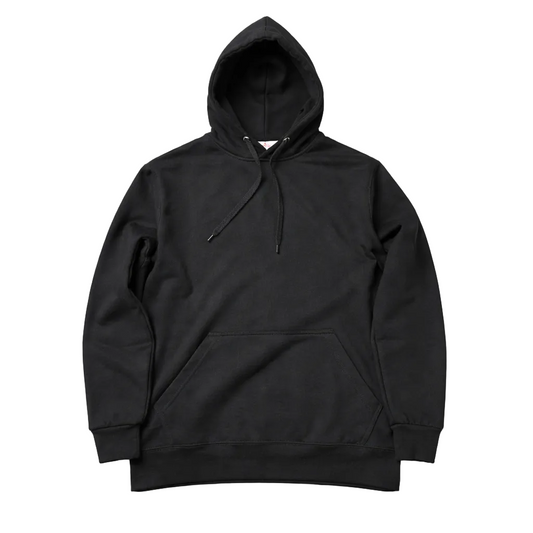 MEN'S FLEECE PULLOVER HOODIE 320 GSM HEAVY QUALITY (BLACK)