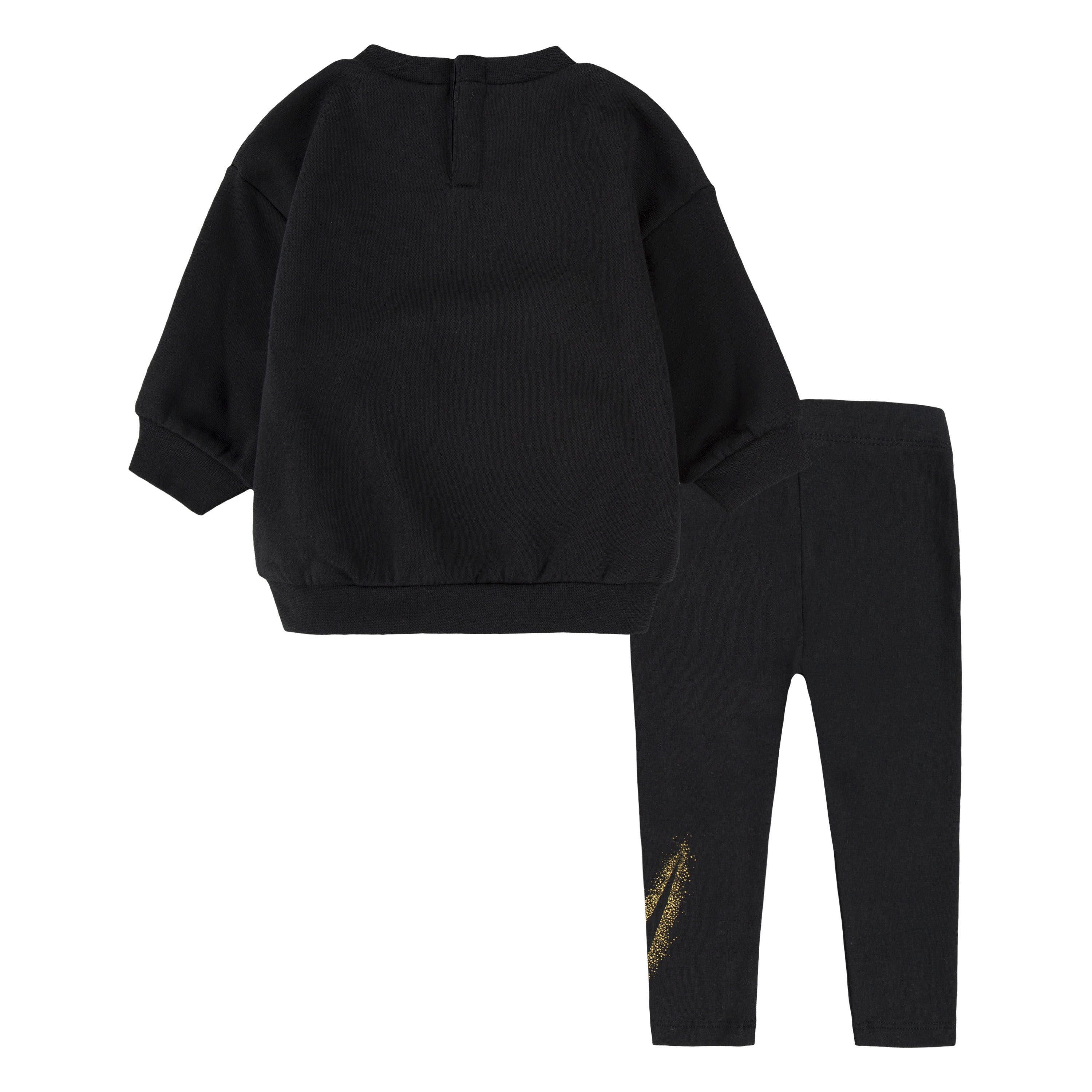 NIKE INFANT GIRLS CREWNECK AND TIGHTS SET (BLACK SIZE 12M-24M)