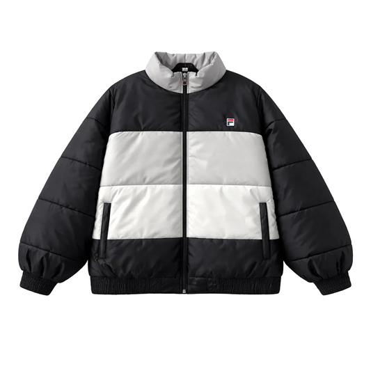 FILA TRI COLOR PUFFER BIG & TALL JACKET GREY WHITE
