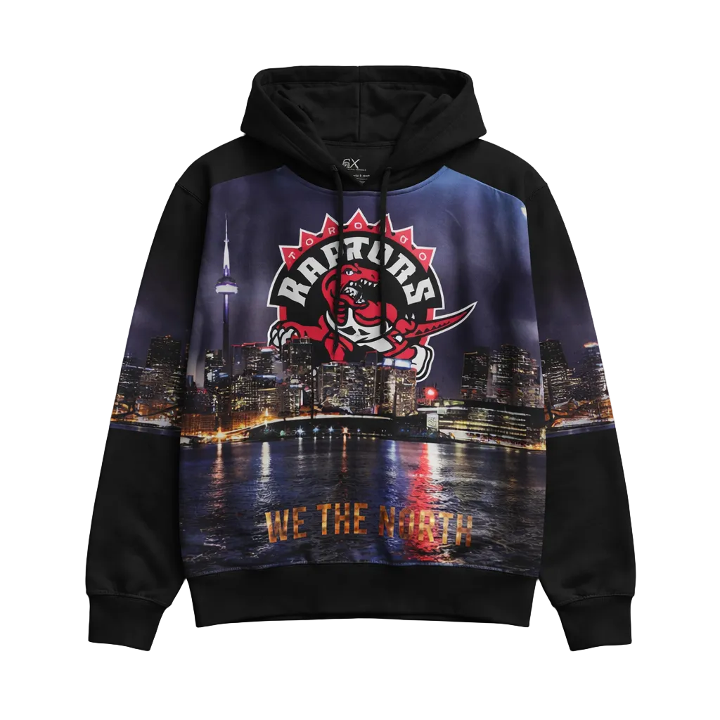 CITY OF DREAMS RAPTORS WE THE NORTH MEN'S BIG & TALL FLEECE TRACKSET (BLACK)