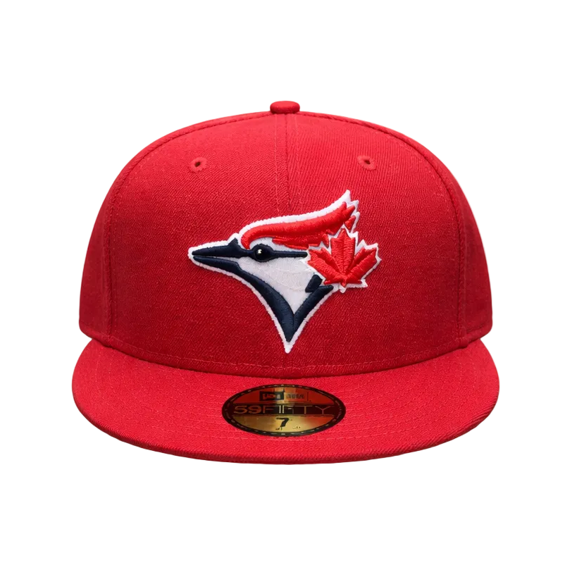 59FIFTY NEW ERA MLB TORONTO BLUE JAYS RED/WHITE FITTED HAT