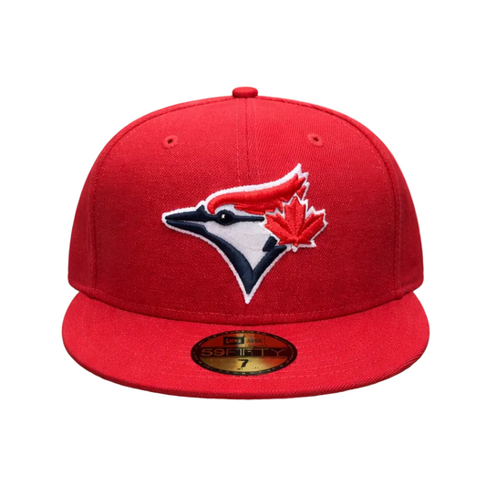 59FIFTY NEW ERA MLB TORONTO BLUE JAYS RED/WHITE FITTED HAT