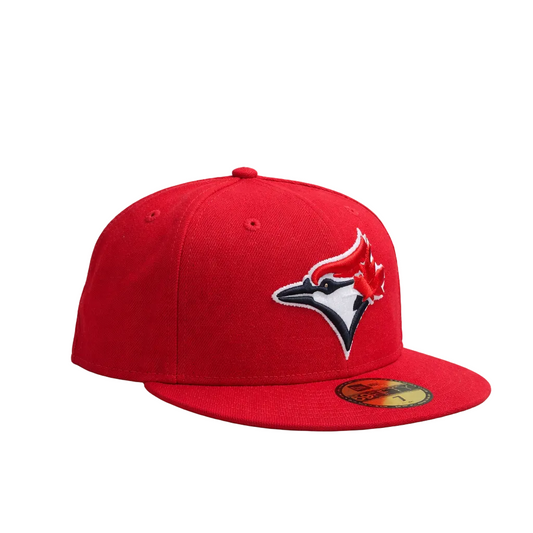 59FIFTY NEW ERA MLB TORONTO BLUE JAYS RED/WHITE FITTED HAT