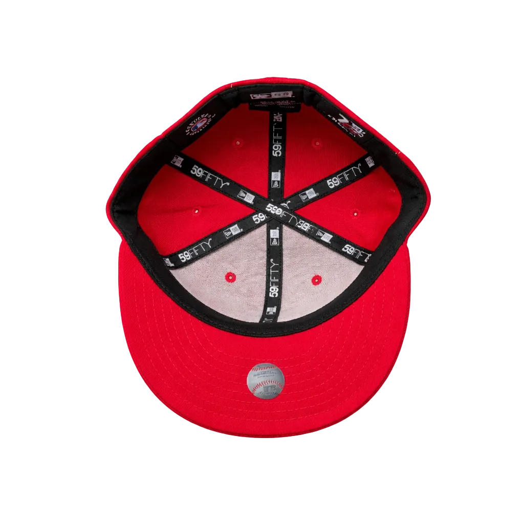 59FIFTY NEW ERA MLB TORONTO BLUE JAYS RED/WHITE FITTED HAT