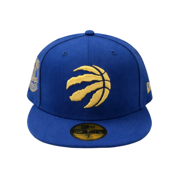 59FIFTY NEW ERA NBA TORONTO RAPTORS 1X CHAMPS ROYAL BLUE/GOLD FITTED HAT