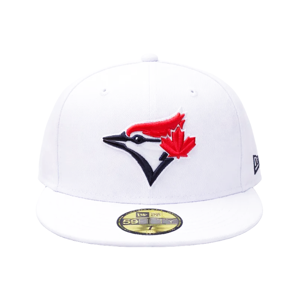 59FIFTY NEW ERA MLB TORONTO BLUE JAYS WHITE/RED FITTED HAT