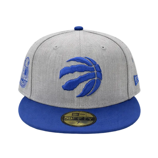 59FIFTY NEW ERA NBA TORONTO RAPTORS 1X CHAMPS GREY/ROYAL BLUE FITTED HAT
