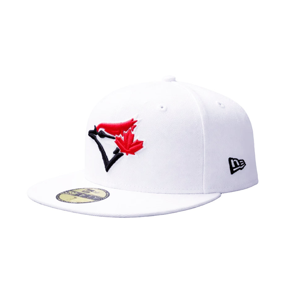 59FIFTY NEW ERA MLB TORONTO BLUE JAYS WHITE/RED FITTED HAT