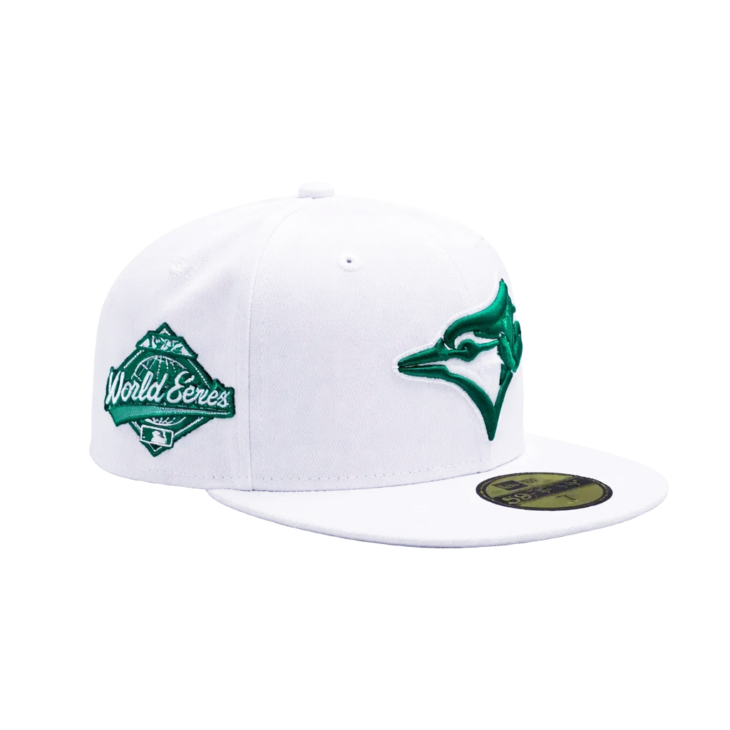 59FIFTY NEW ERA MLB 1992 WORLD SERIES TORONTO BLUE JAYS WHITE/GREEN FITTED HAT
