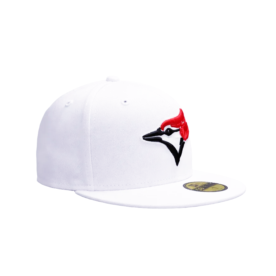 59FIFTY NEW ERA MLB TORONTO BLUE JAYS WHITE/RED FITTED HAT