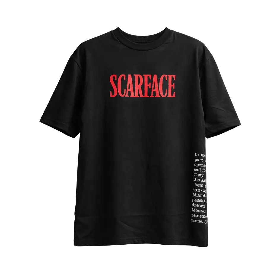 SCARFACE TONY MONTANA GRAPHIC BLACK T-SHIRT