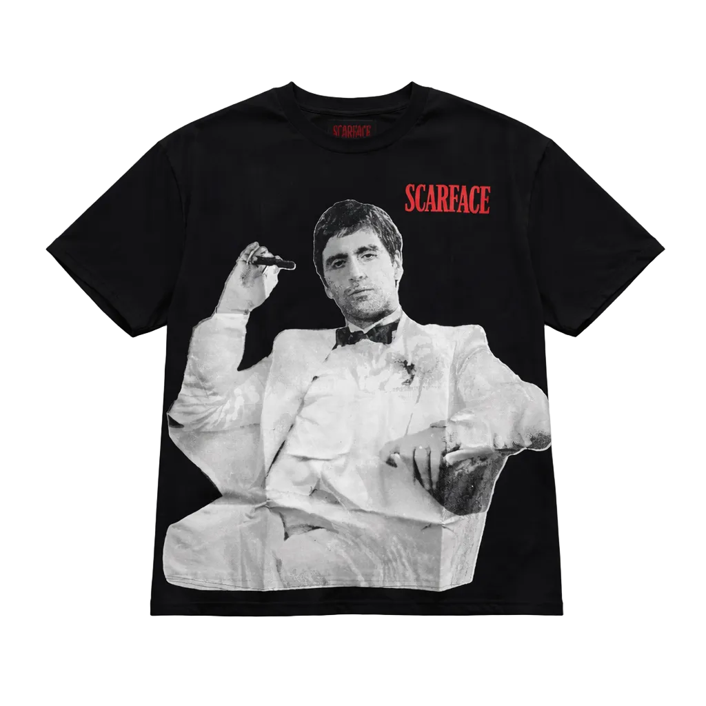 SCARFACE TONY MONTANA DESIGN BLACK T-SHIRT