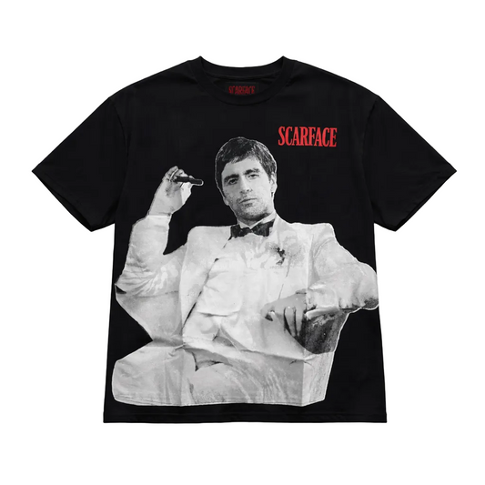 SCARFACE TONY MONTANA DESIGN BLACK T-SHIRT