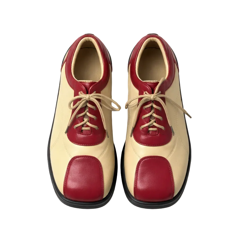 SINSHCOME KIDS SHOES (BEIGE/RED)