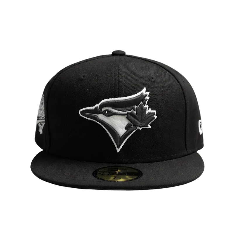 59FIFTY NEW ERA MEN'S MLB 1993 WORLD SERIES TORONTO BLUE JAYS BLACK/WHITE FITTED HAT