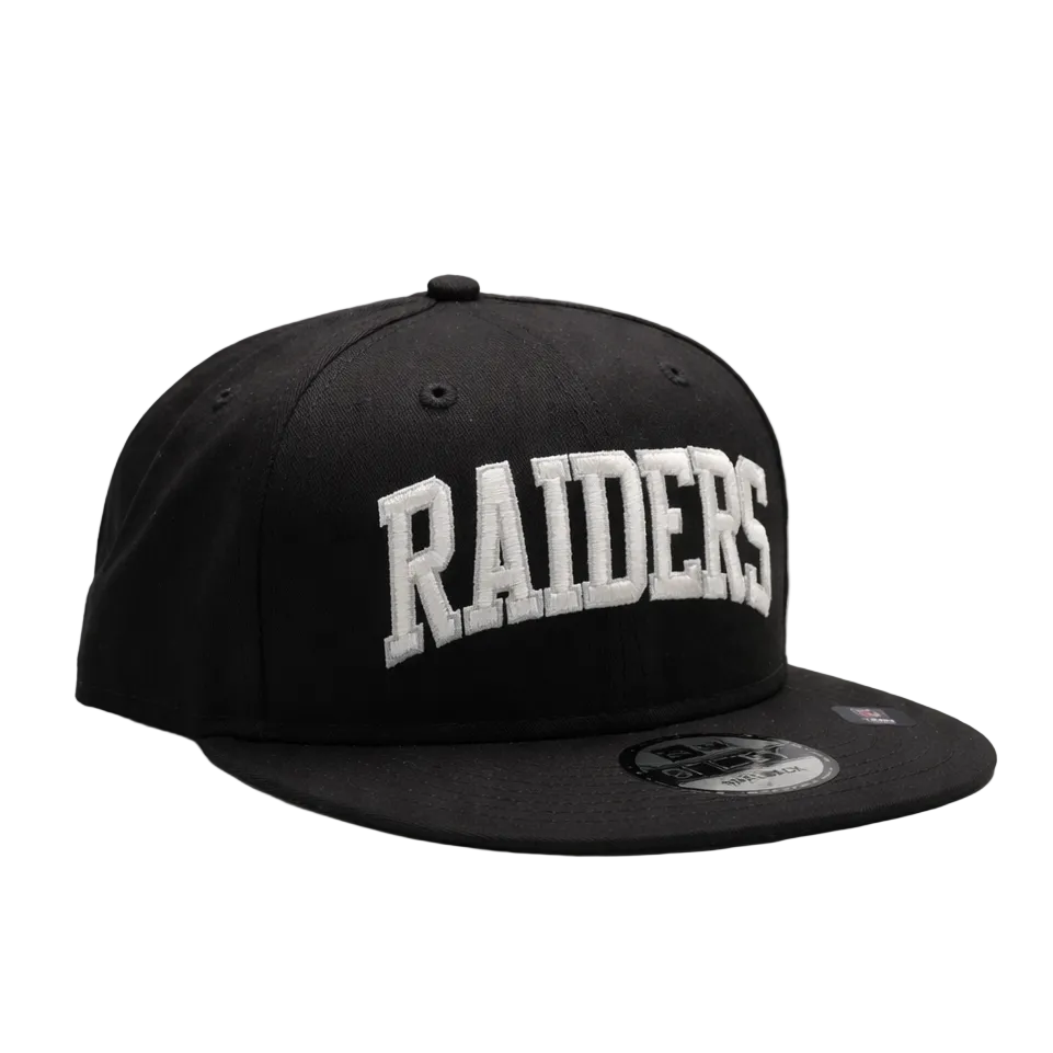 9FIFTY NEW ERA MEN'S NFL LAS VEGAS RAIDERS BLACK SNAPBACK HAT