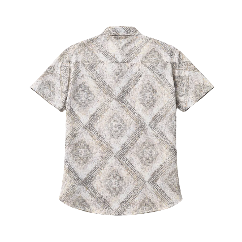 V.I.P. COLLECTION MEN'S BUTTON UP SHORT SLEEVES SHIRT (WHITE VFSS-6)