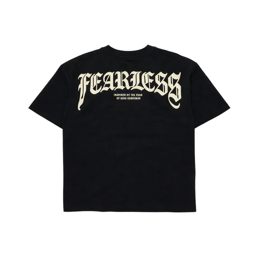 PJ MARK BLEECKER & MERCER MEN'S RHINESTONE FEARLESS GRAPHIC T-SHIRT (BLACK)