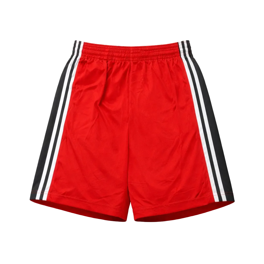 MEN'S AGILE CLASSIC 4-STRIPE ATHLETIC SHORTS (RED/WHITE)