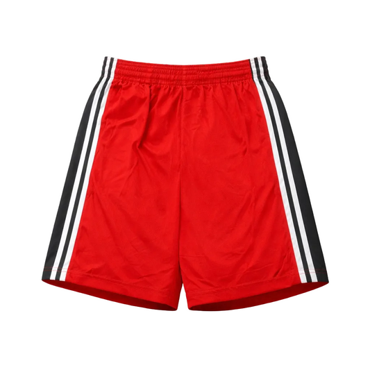 MEN'S AGILE CLASSIC 4-STRIPE ATHLETIC SHORTS (RED/WHITE)