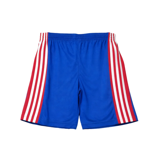 MEN'S AGILE CLASSIC 4-STRIPE ATHLETIC SHORTS (ROYAL/RED)
