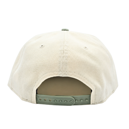 9FIFTY MEN'S NEW ERA NBA LOS ANGELES LAKERS CREAM/GREEN SNAPBACK HAT