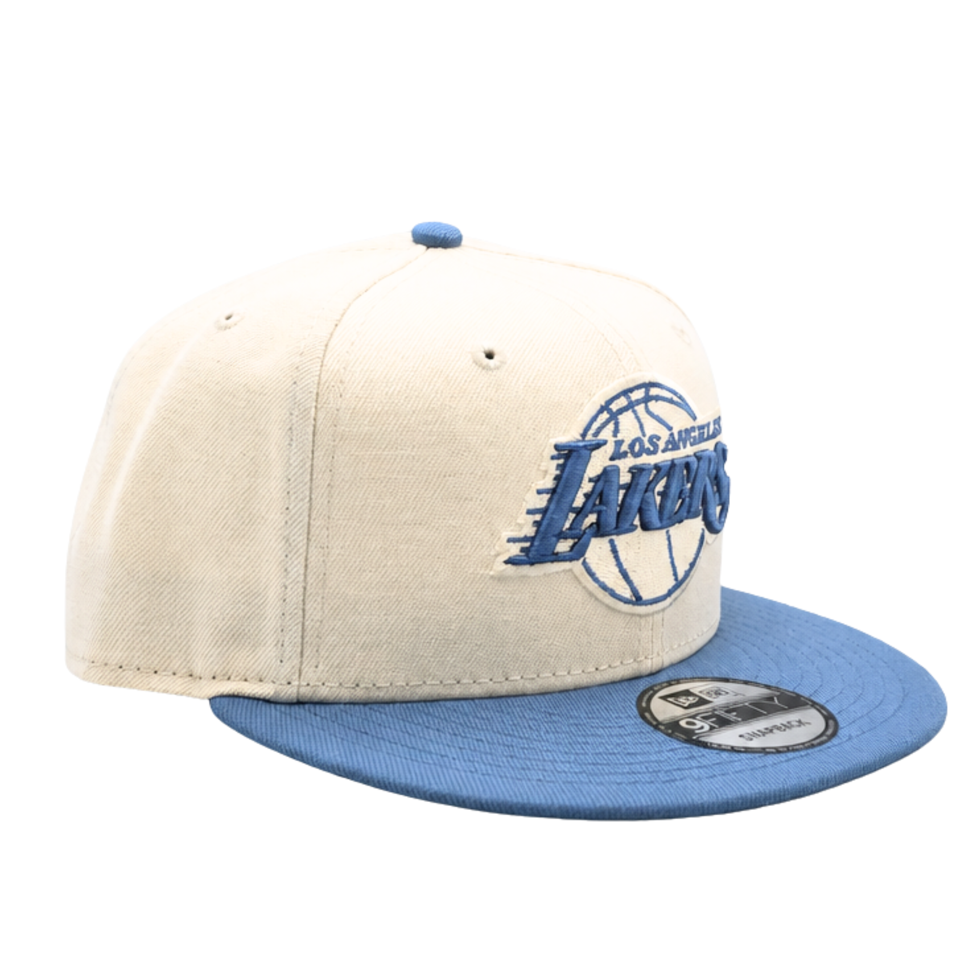 9FIFTY MEN'S NEW ERA NBA LOS ANGELES LAKERS CREAM/BLUE SNAPBACK HAT