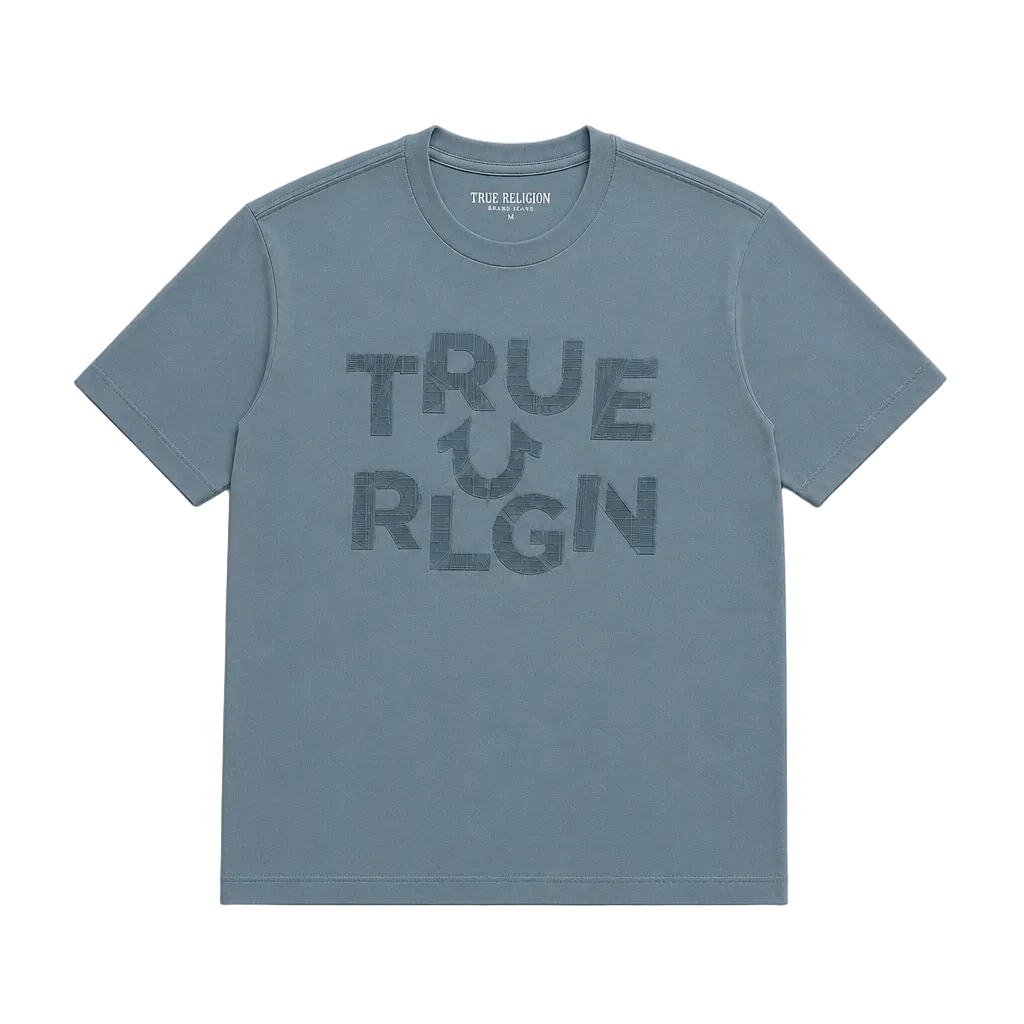 TRUE RELIGION HS CREW NECK TEE (BLUE)