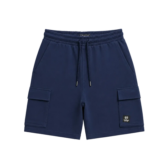 MEN'S SPORTS CARGO KNIT FRENCH TERRY SHORTS (NAVY BLUE)