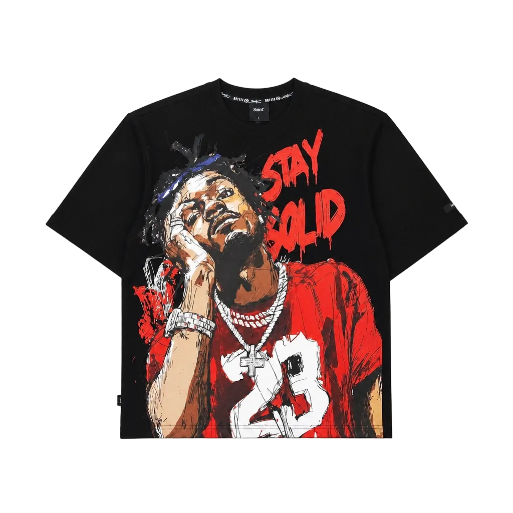SWITCH MEN'S STAY SOLID GRAPHIC T-SHIRT (BLACK)