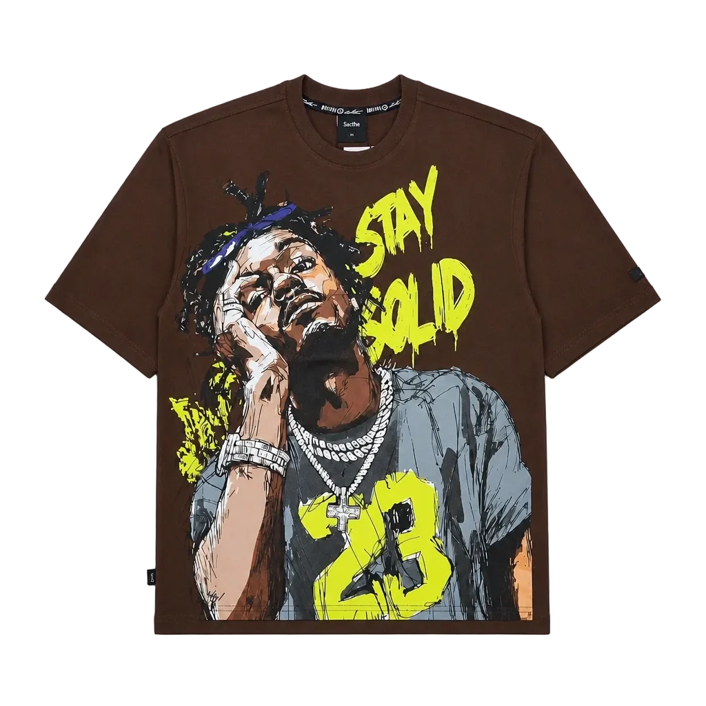 SWITCH MEN'S STAY SOLID GRAPHIC T-SHIRT (BROWN)