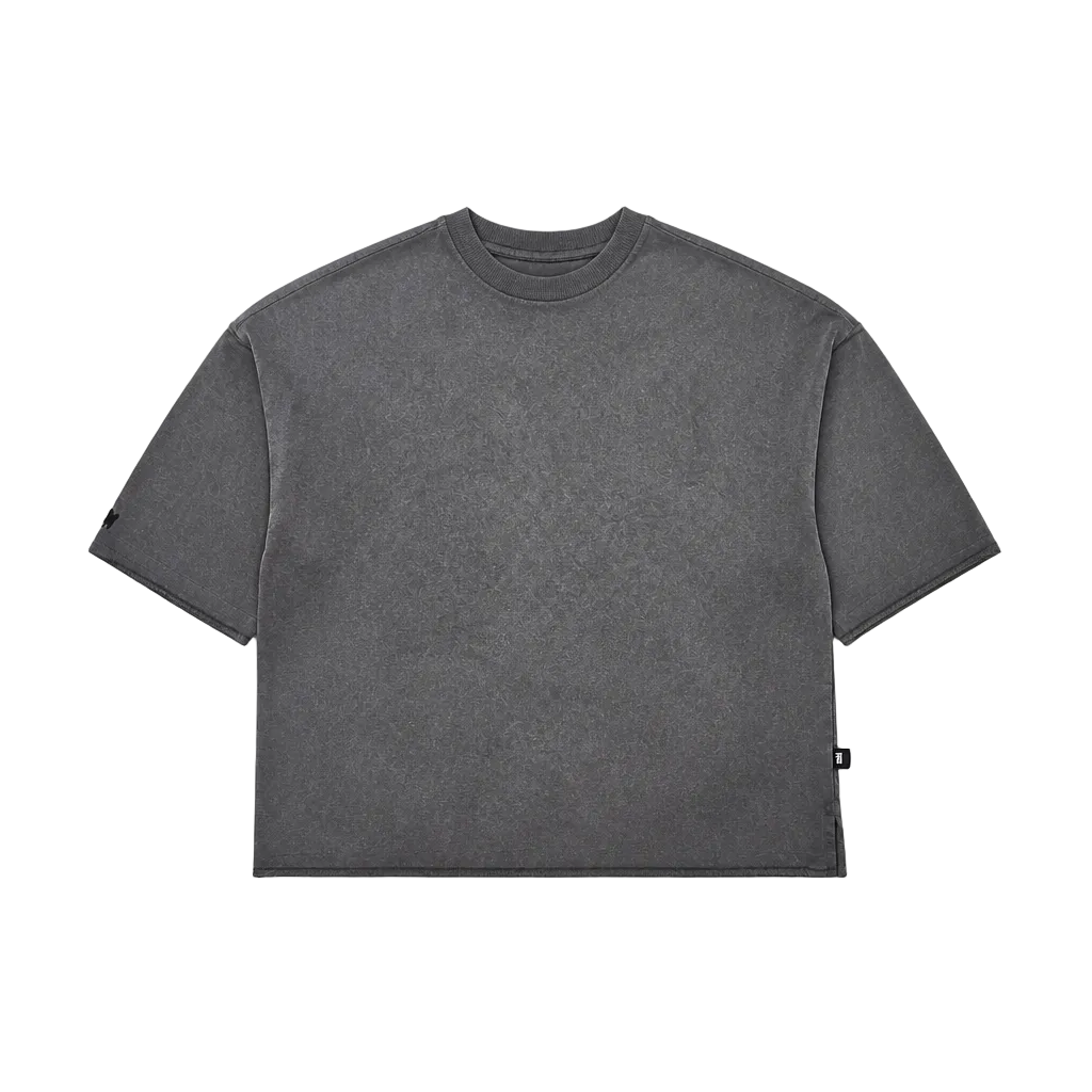 SWITCH MEN'S RHINESTONE LOAD UP CROPPED GRAPHIC T-SHIRT (GREY)