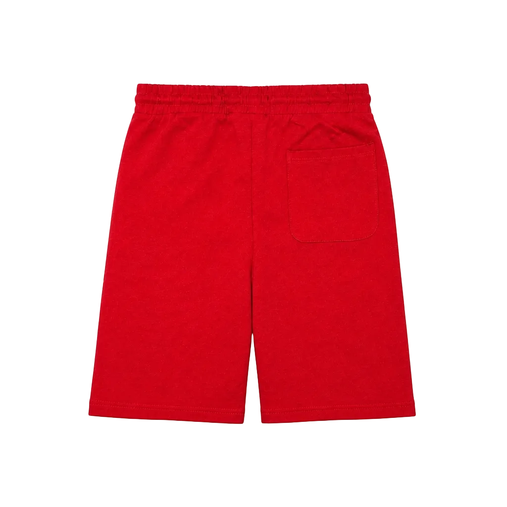 SWITCH MEN'S CONQUERS GRAPHIC & RHINESTONE T-SHIRT/SHORTS SET (RED)
