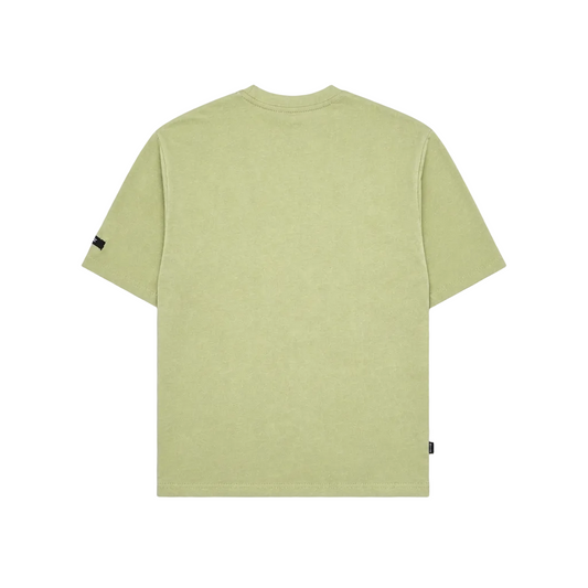 SWITCH MEN'S RHINESTONE BROKEN SKULL DROP SHOULDER GRAPHIC T-SHIRT (LIGHT OLIVE GREEN)